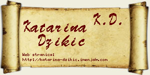 Katarina Džikić vizit kartica